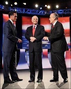 Romney, McCain og Giuliani